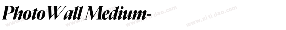 PhotoWall Medium字体转换
